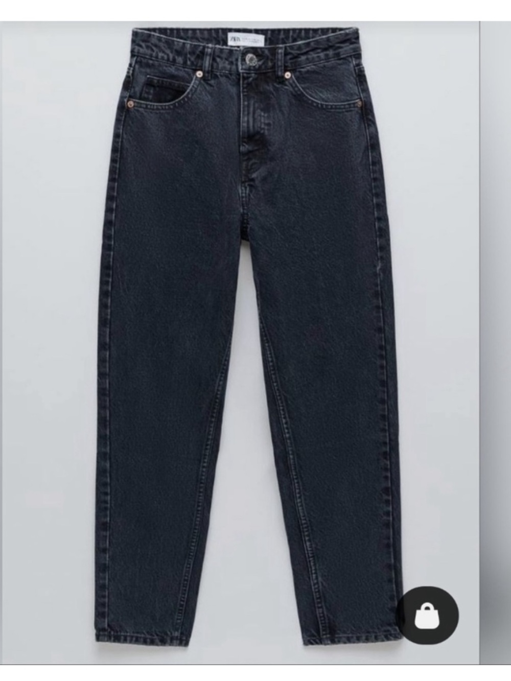 Zara black straight leg jean